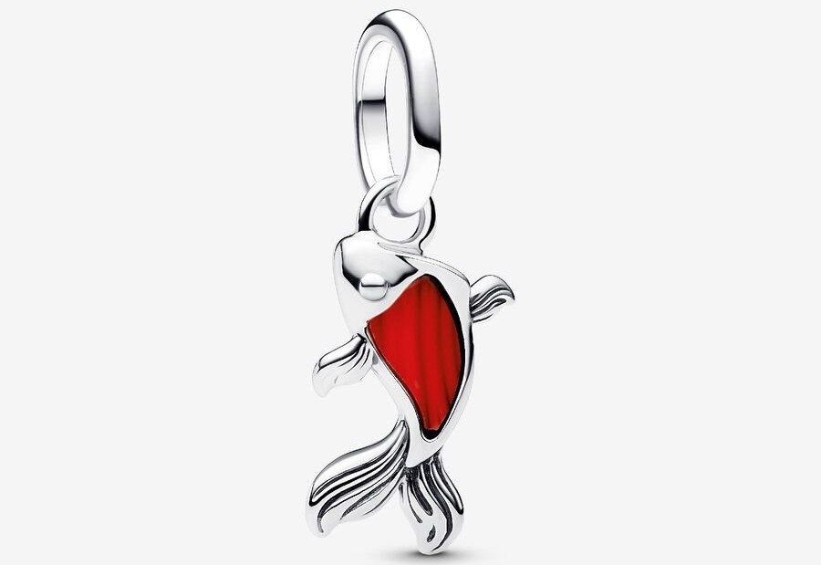 Charm mini de pez Koi en cristal