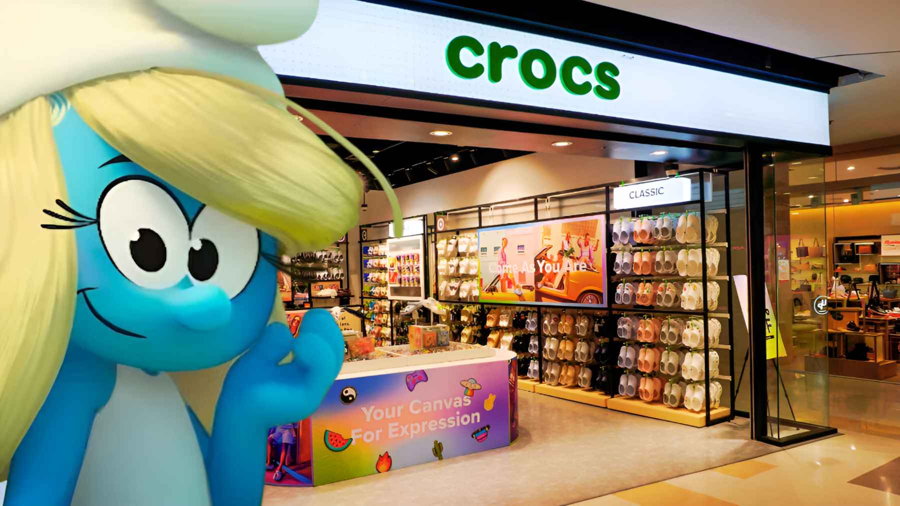Crocs zuecos Los Pitufos pitufina