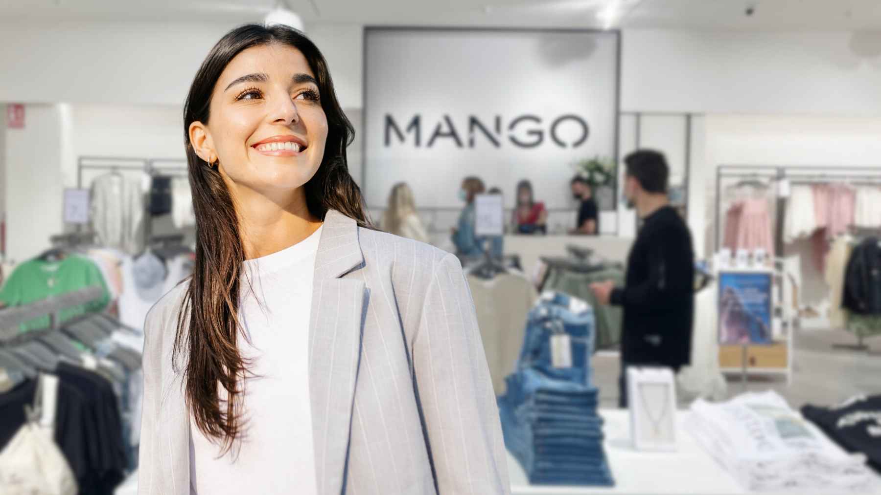Mango chaleco oficina lino