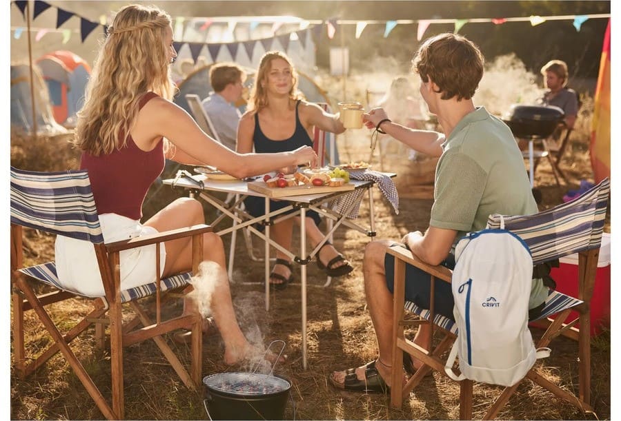 Mesa de aluminio para camping de LIDL