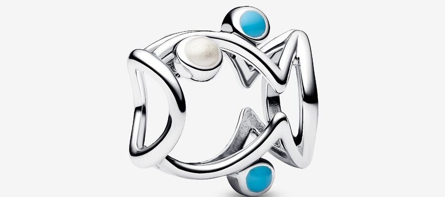 Pandora Charm de pez en Filigrana