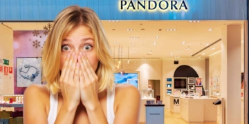 Pandora pulsera cuero trenzado