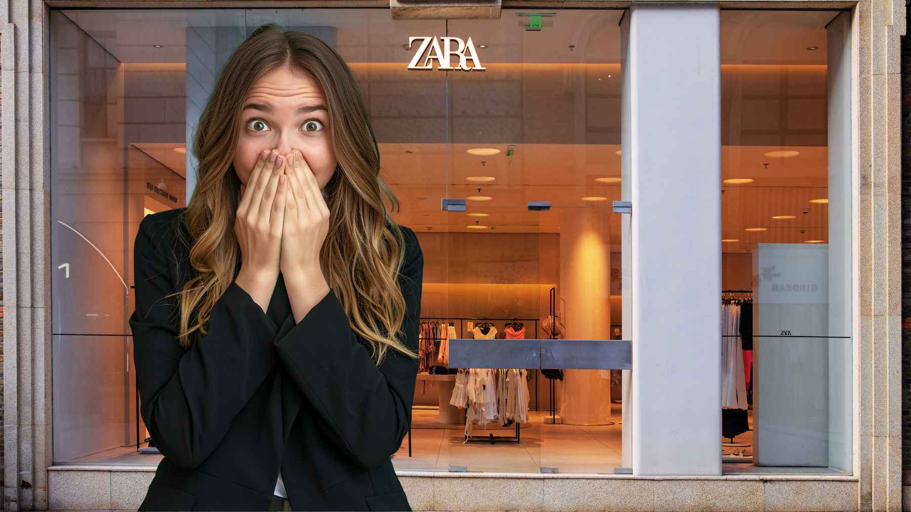 Zara pantalón fluido pinza