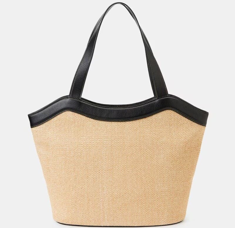 Bolso shopper efecto rafia en Tintoretto