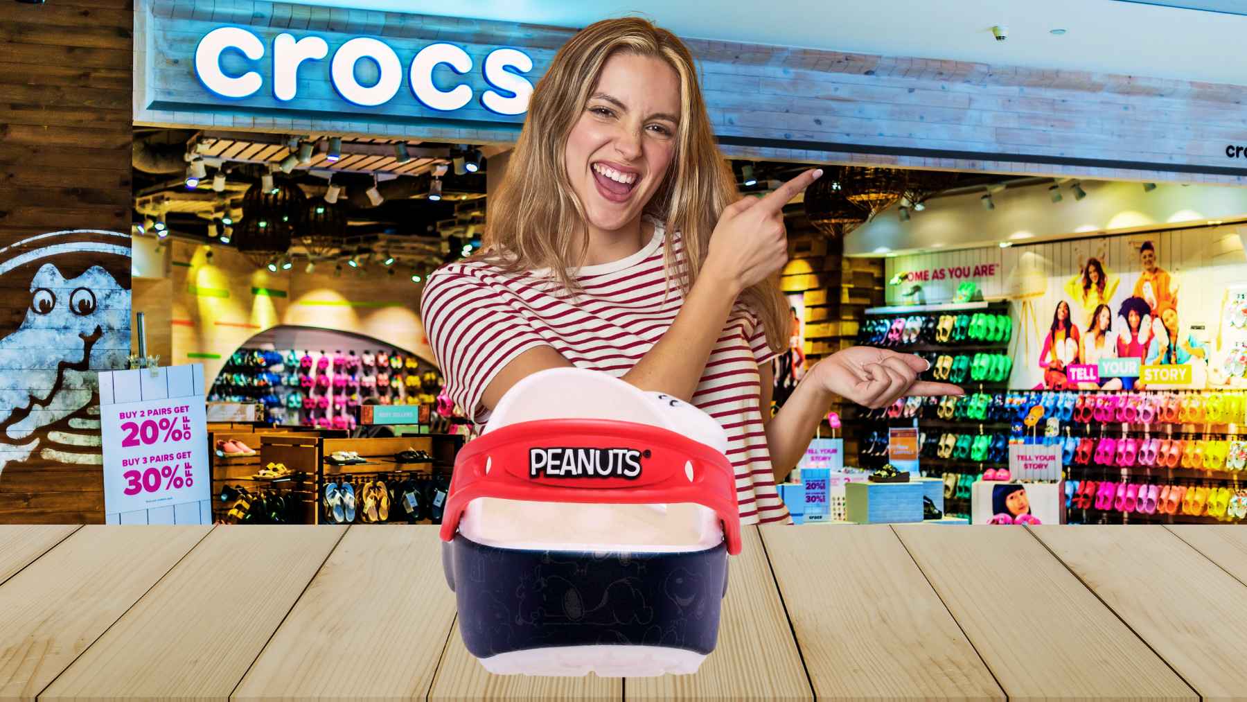 Crocs zuecos Snoopy
