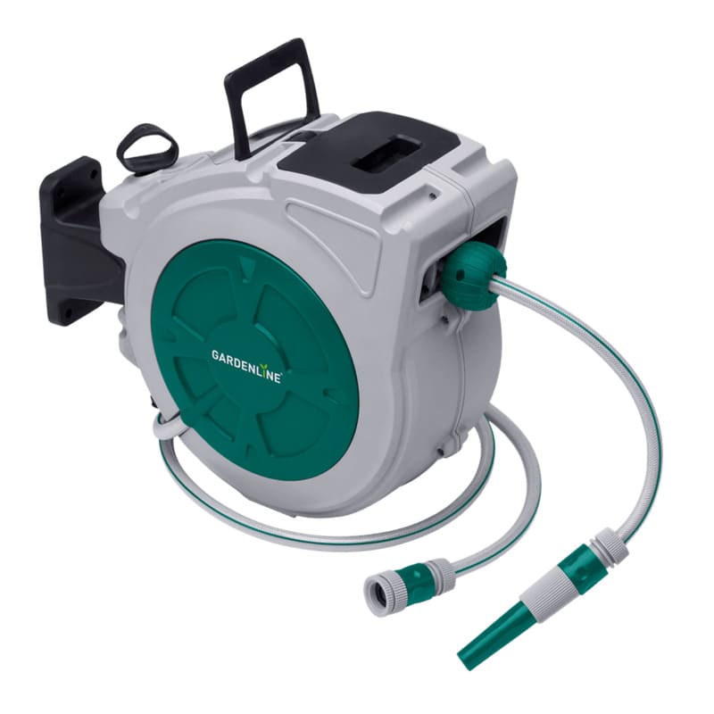 Enrollador automático con manguera Gardenline en ALDI