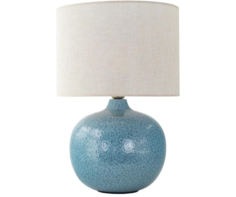 Lámpara de mesa Gianira 1 luz E27 azul 35 cm de Leroy Merlin
