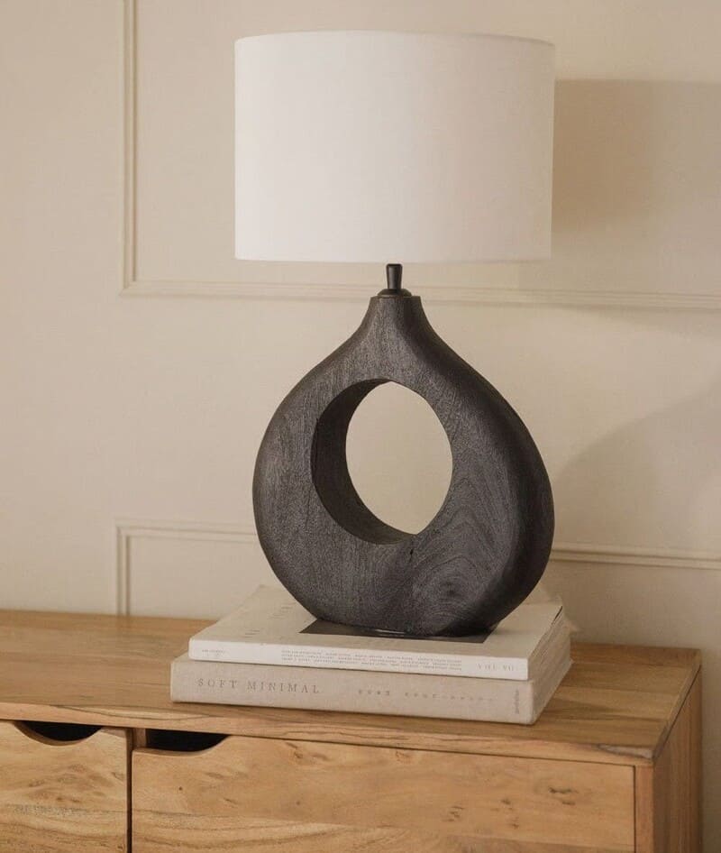 Lámpara de mesa en madera de mango Joana de Sklum