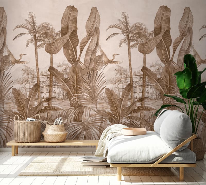 Mural TNT liso lavable naturaleza Platanero beige