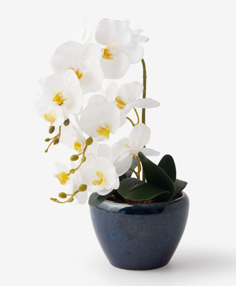 Orquídea artificial con maceta de PEPCO